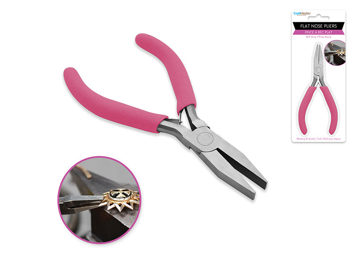 Flat Nose Pliers 5in with Soft Grip Handle