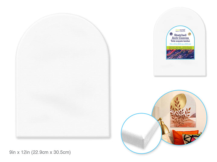 Arch Stretched Artist Canvas 9x12in Triple-Primed White