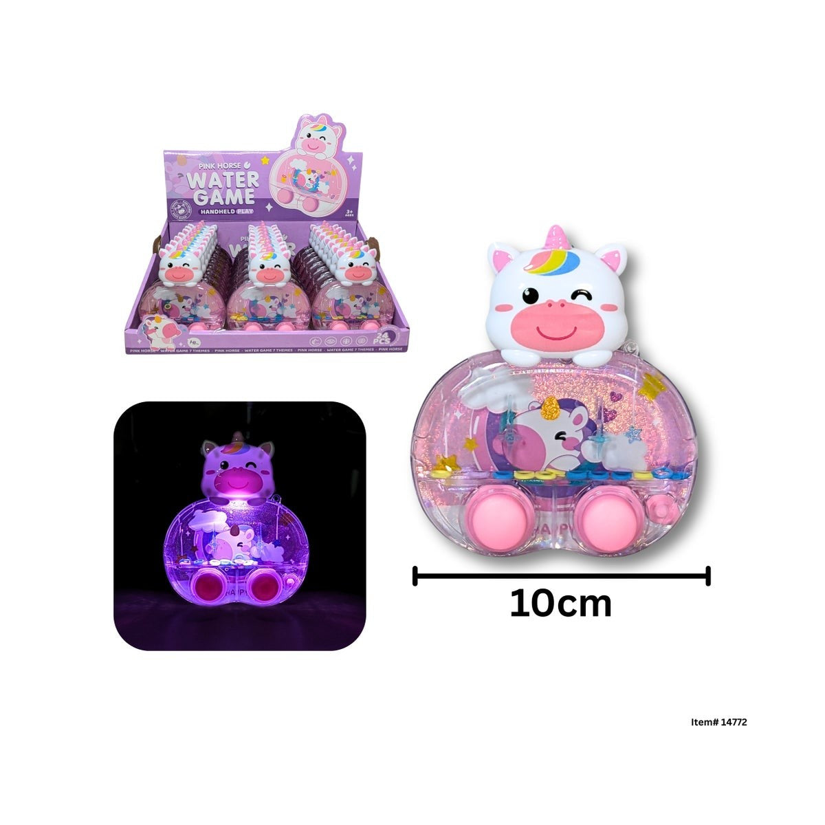 Jeu d'Eau Licorne avec Lumiere, 10cm