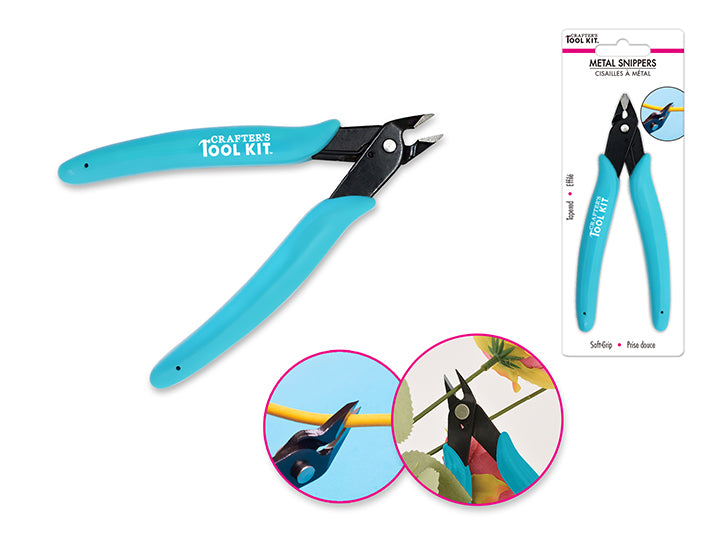Metal Snippers with Tapered Flush Cut and Soft Grip Handle