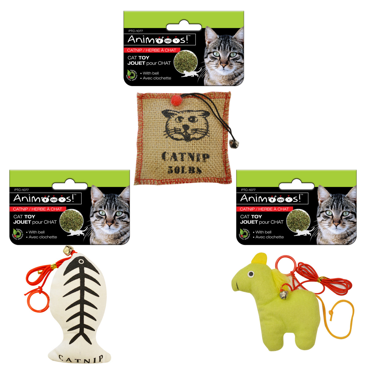 Jouet pour chat avec herbe à chat