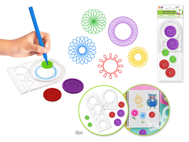 Spiral Spin Creativity Art Set 8pc for Kids