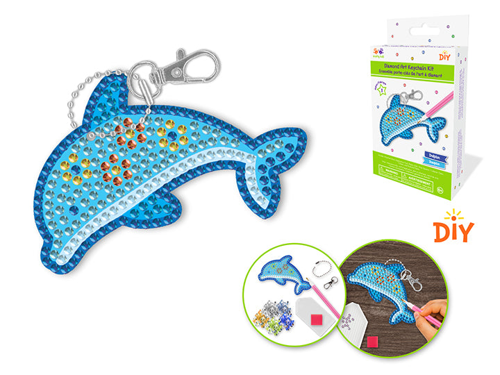 DIY Diamond Painting Keychain Kit