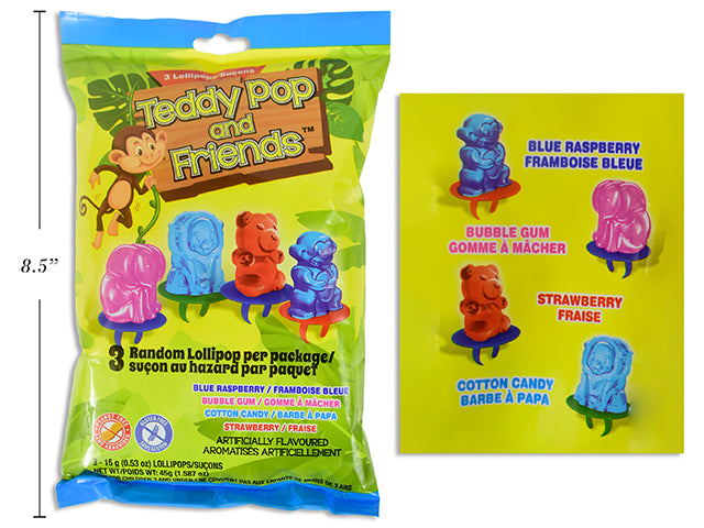 Teddy Pop and Friends Ring Candy, 45g