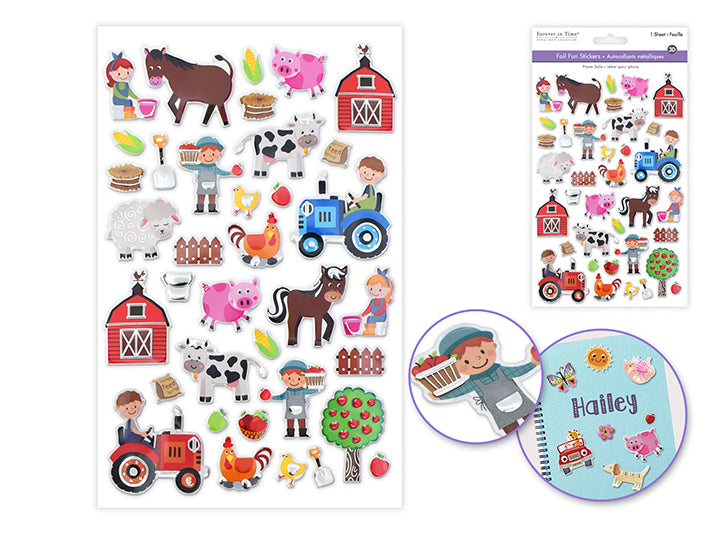Foil Fun Stickers 5.5x8.3in Farm