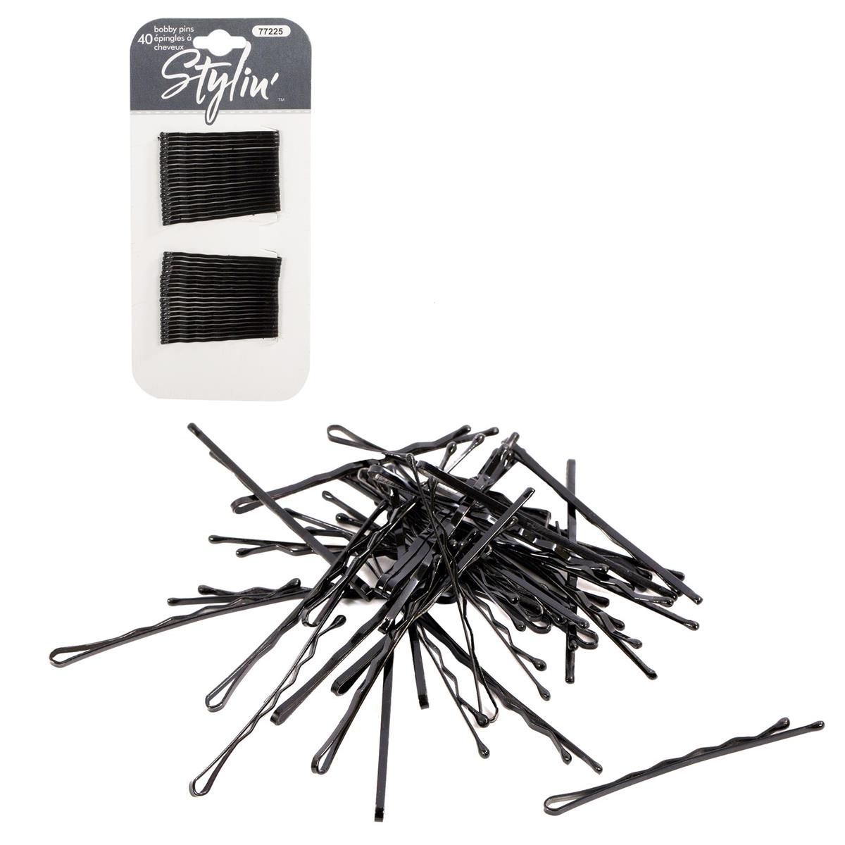 60-Piece Black Bobby Pins