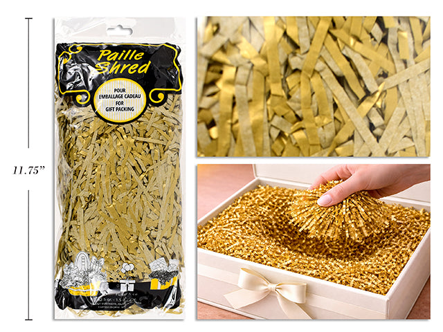 Metallic Gold Zig Zag Shred Paper 42.5g
