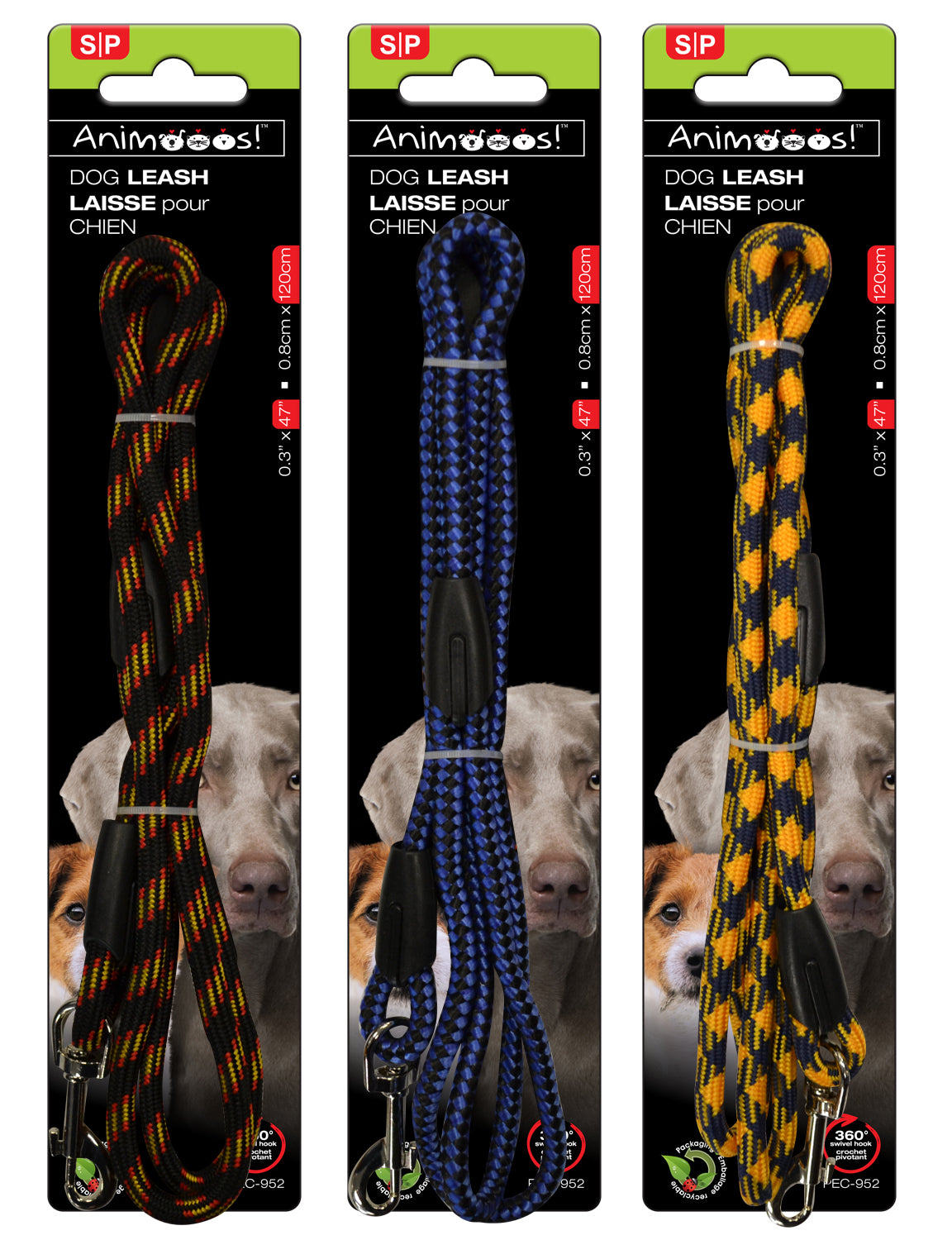 Laisse tressée pour chien