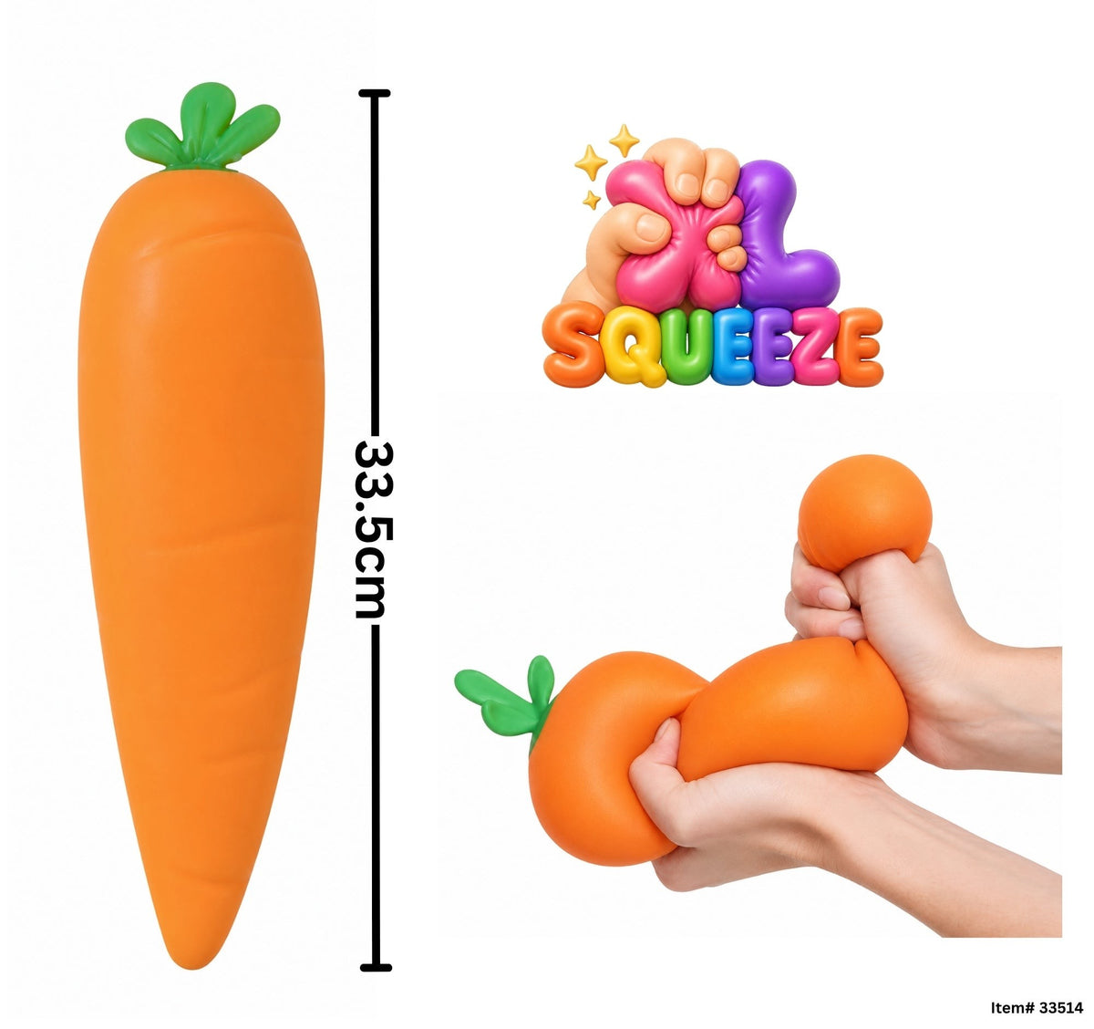 Carotte squishy XL 33.5cm