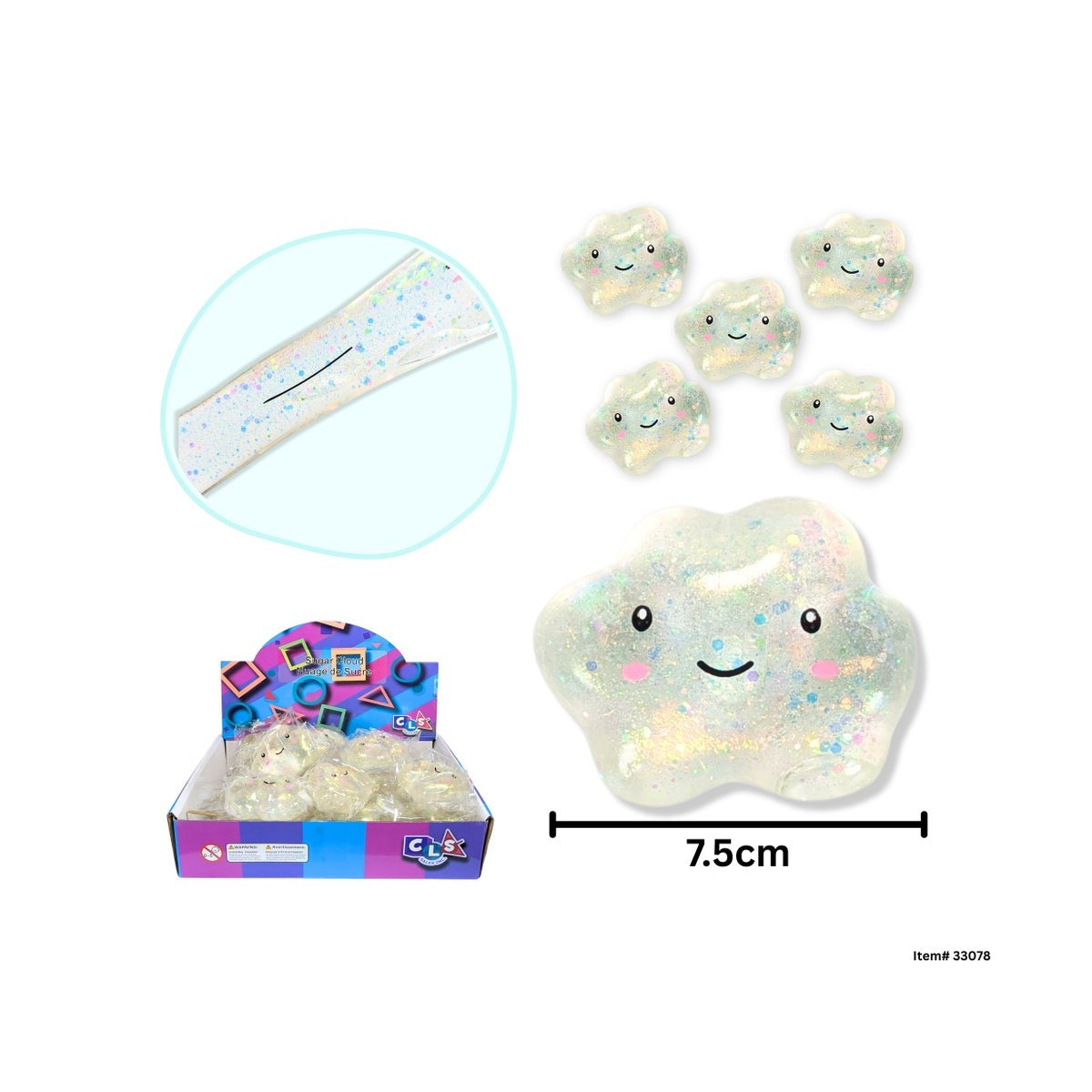 Jouet Squishy Nuage Sucre