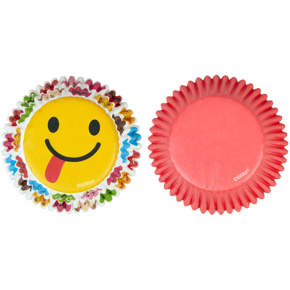 Wilton Cupcake Liners - Smiling Emoji, 75-Count