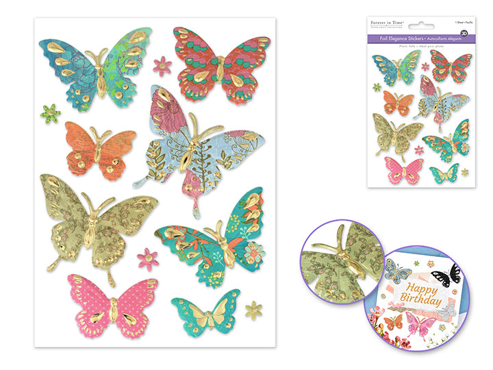3D Foil Elegance Stickers 4.9x6.7in Splendor