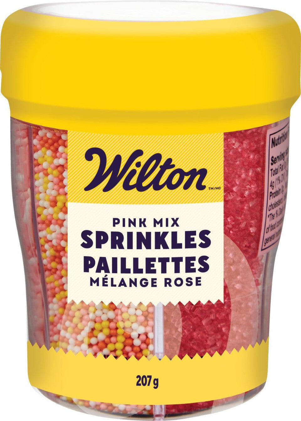 Wilton Sprinkles Mix - Pink, Yellow and White, 6-Cell, 207g