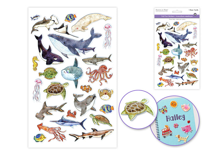 Foil Fun Stickers 5.5x8.3in Under the Sea