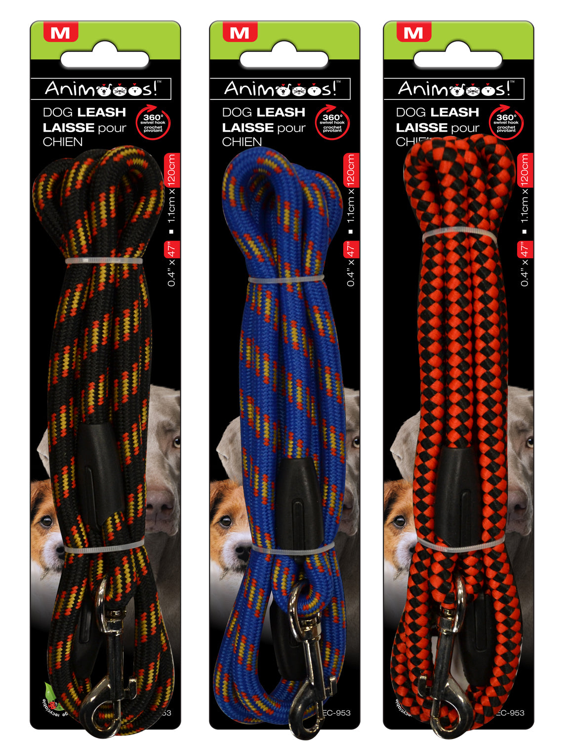 Laisse tressée pour chien