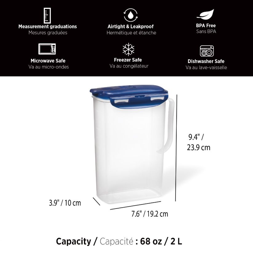 Contenant a Jus LocknLock, 68oz/2L