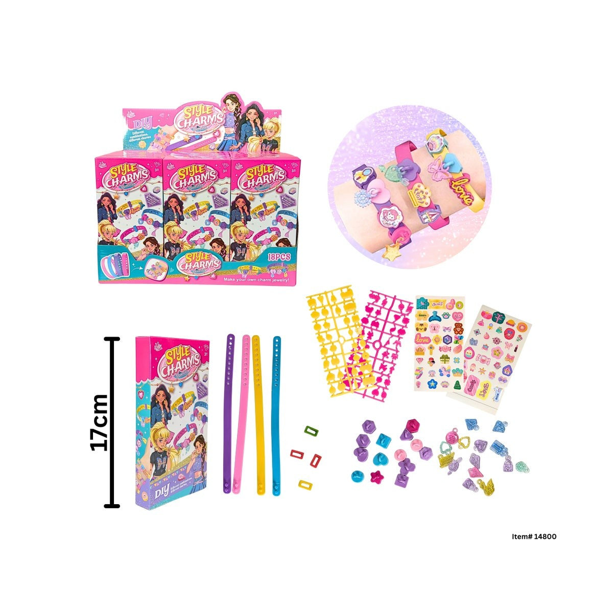 Trousse Bricolage 4 Bracelets - Motif Mode