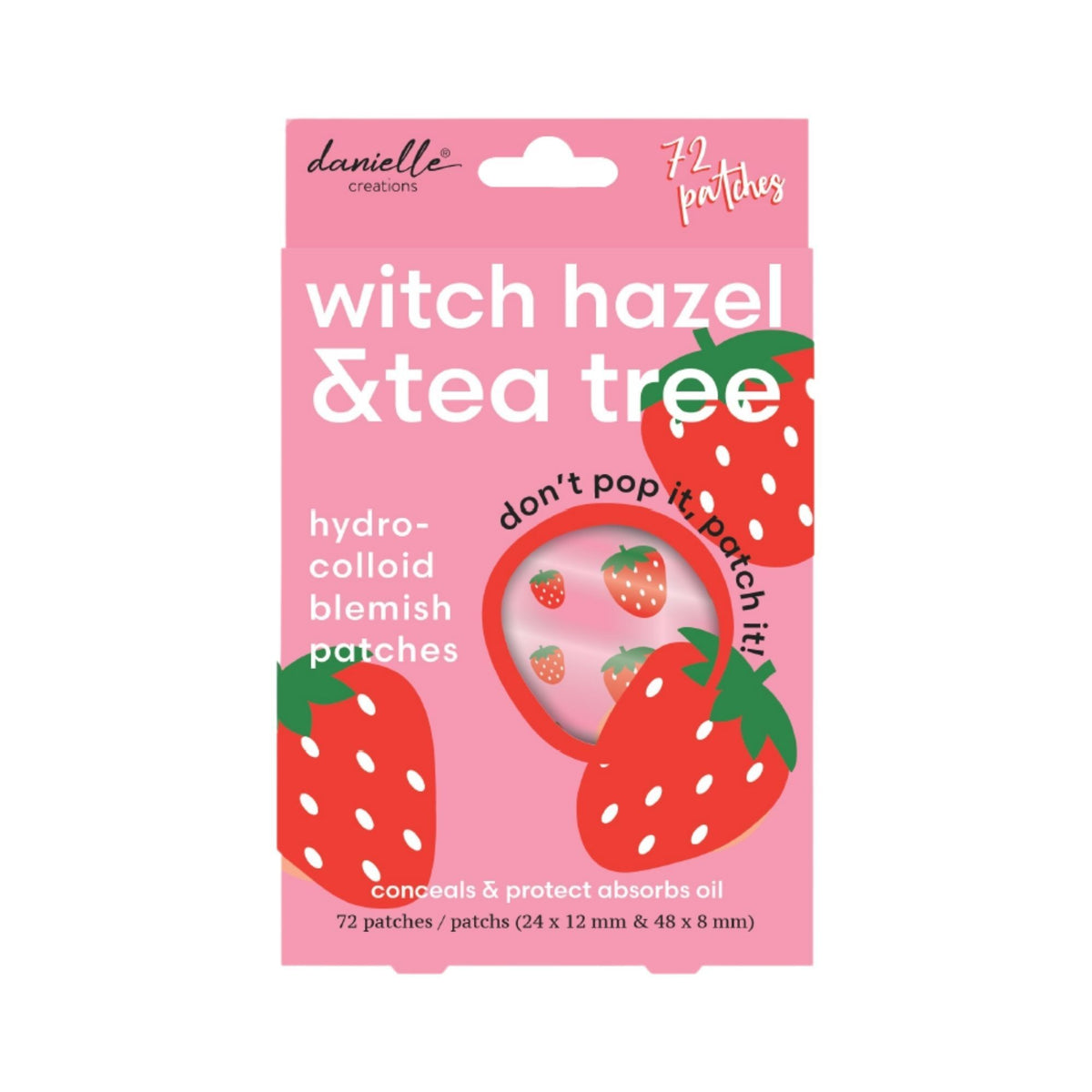 Danielle Creations 72 pansements hydrocolloïdes hamamélis et arbre à thé