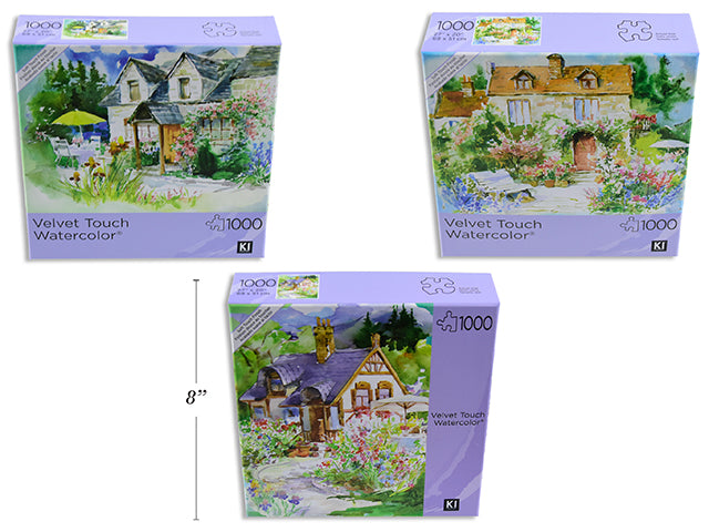Velvet Touch Collection Jigsaw Puzzle, 1,000 Pieces, 27x20in (3 Assorted Styles)