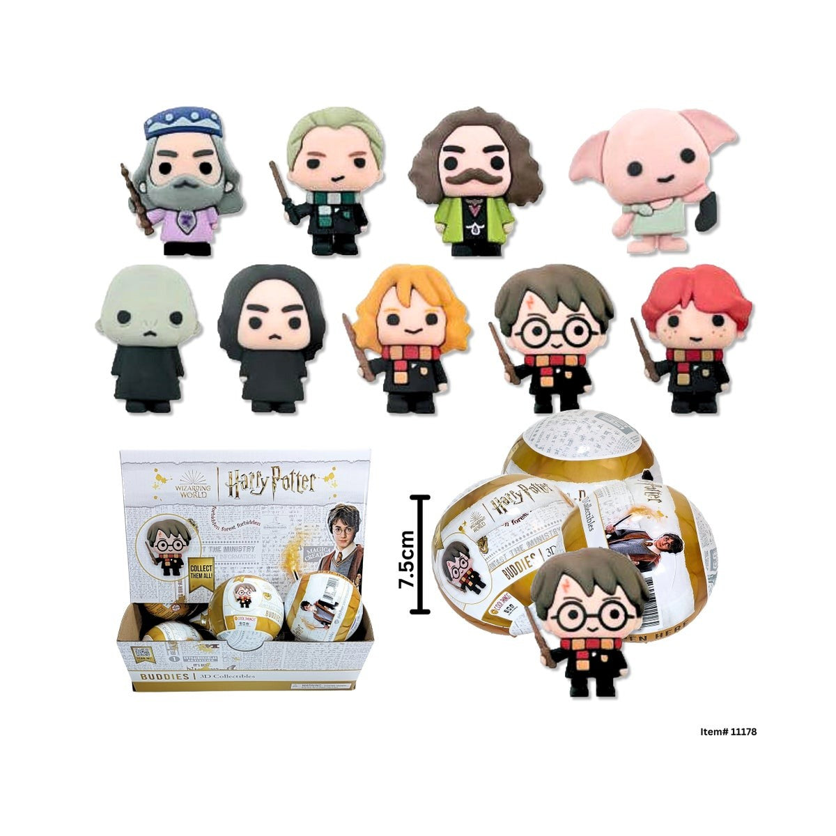 Figurines Collectionnables Harry Potter, 7.5cm