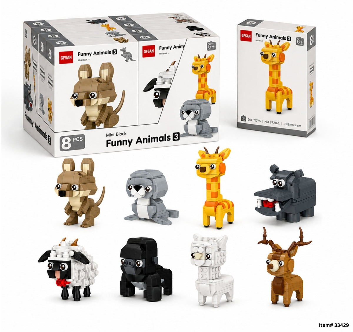 Blocs de construction grands animaux