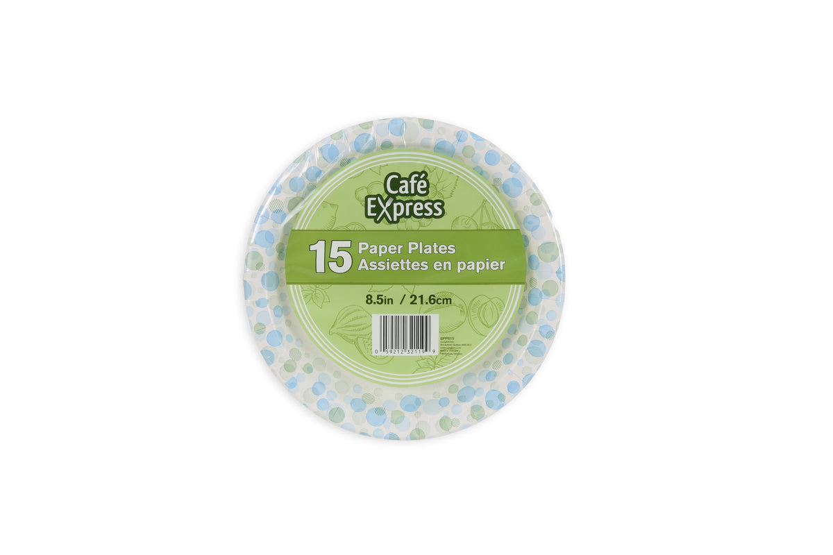15 Assiettes en Carton, 8.5po