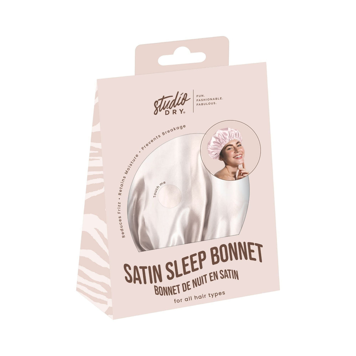 Studio Dry Bonnet de nuit en satin blanc