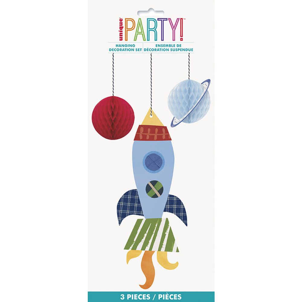 Outer Space 3 Hanging Decorations Assorted Sizes