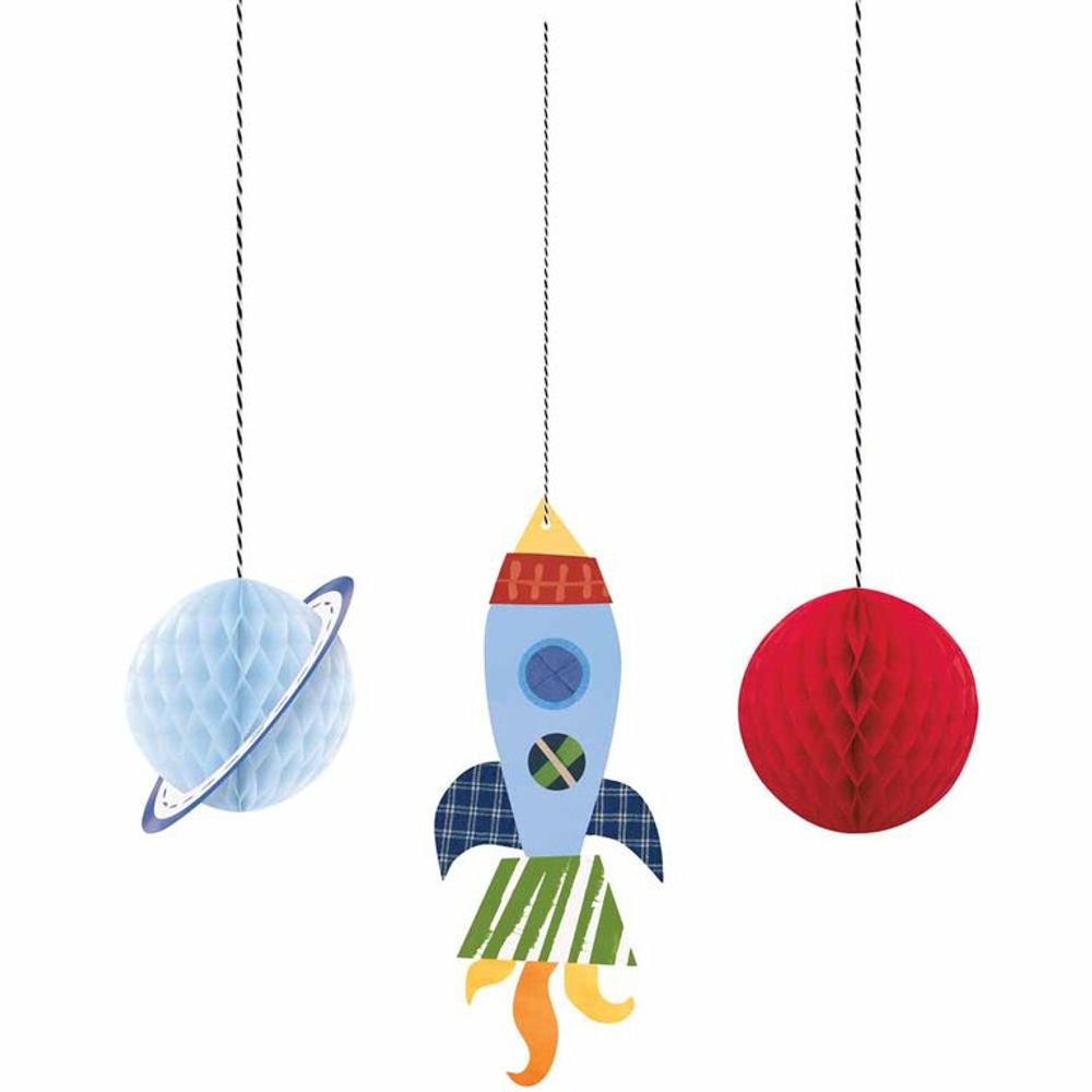 Outer Space 3 Hanging Decorations Assorted Sizes