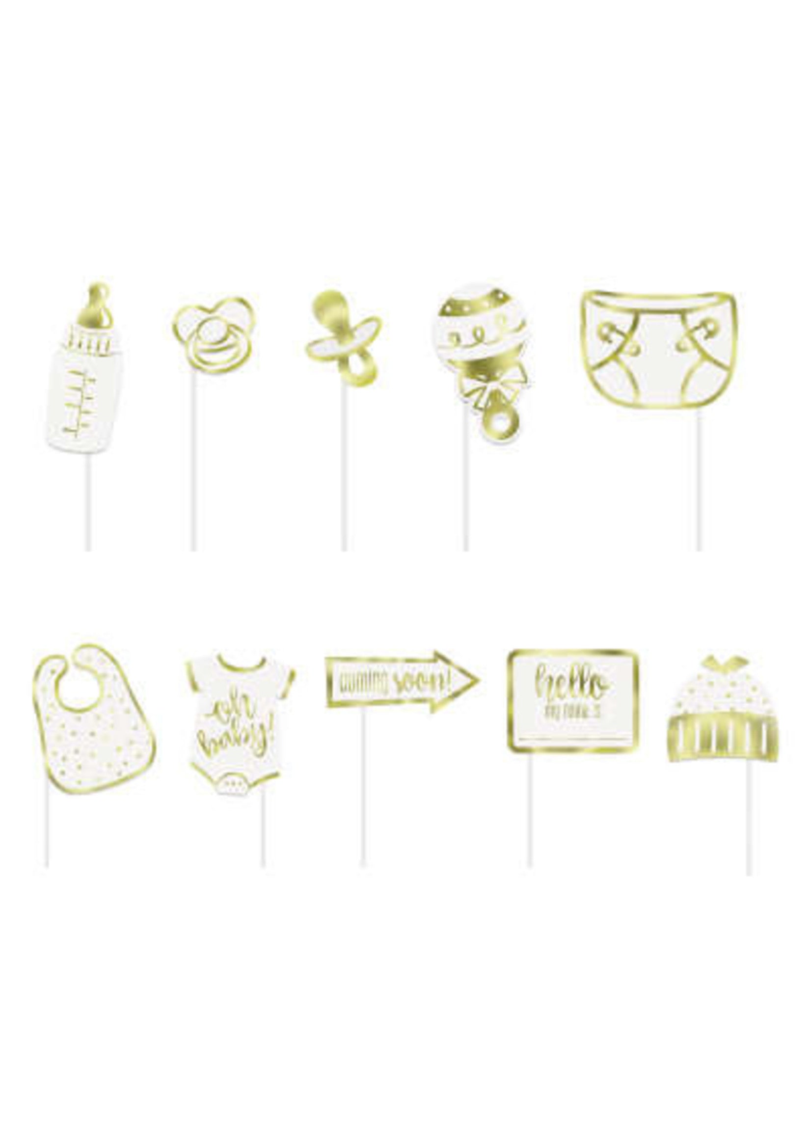 Oh Baby Gold 10 Photo Props Assorted Sizes