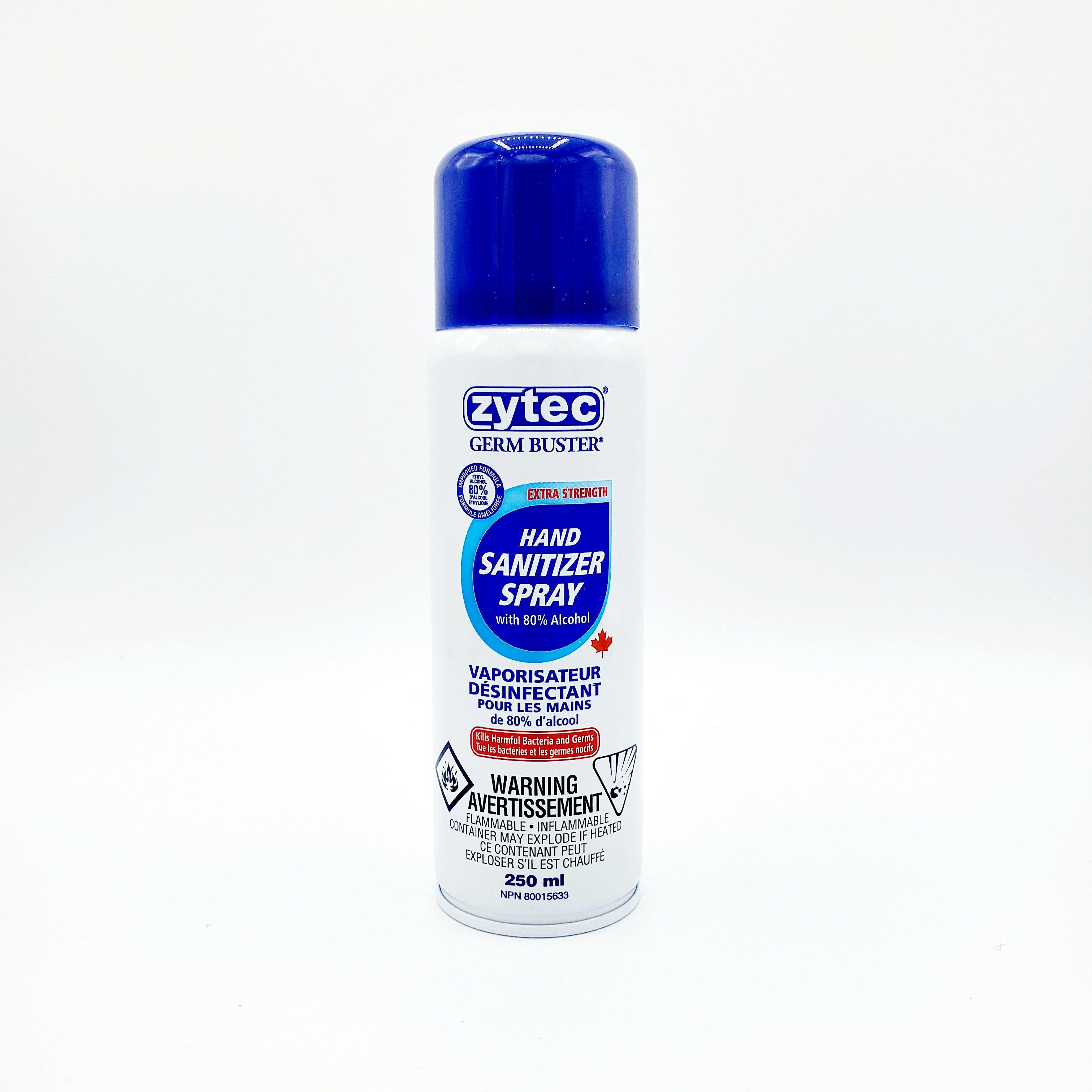 GIFT - Zytec 80% 250Ml Alcohol Germ Buster Extra Strength Hand Sanitizer Spray. - Dollar Max Depot