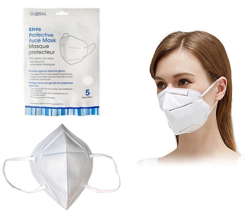KN95 Protective Disposable Face Mask - Pack of 5 - Dollar Max Depot