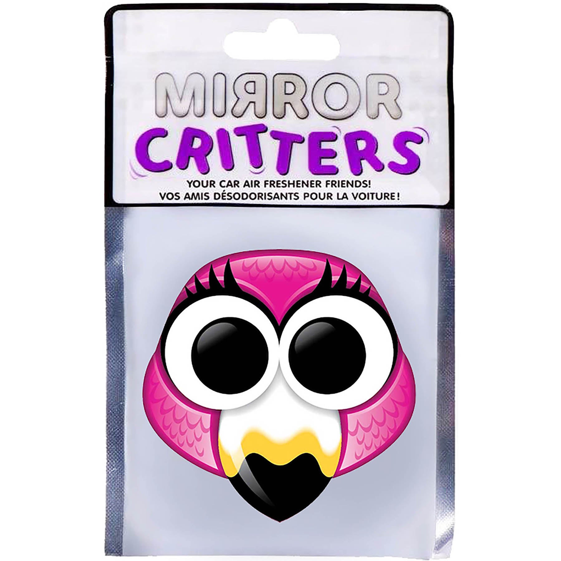 Mirror Critters Car Air Freshener Flamingo - Tropical Fragrance 3x3in