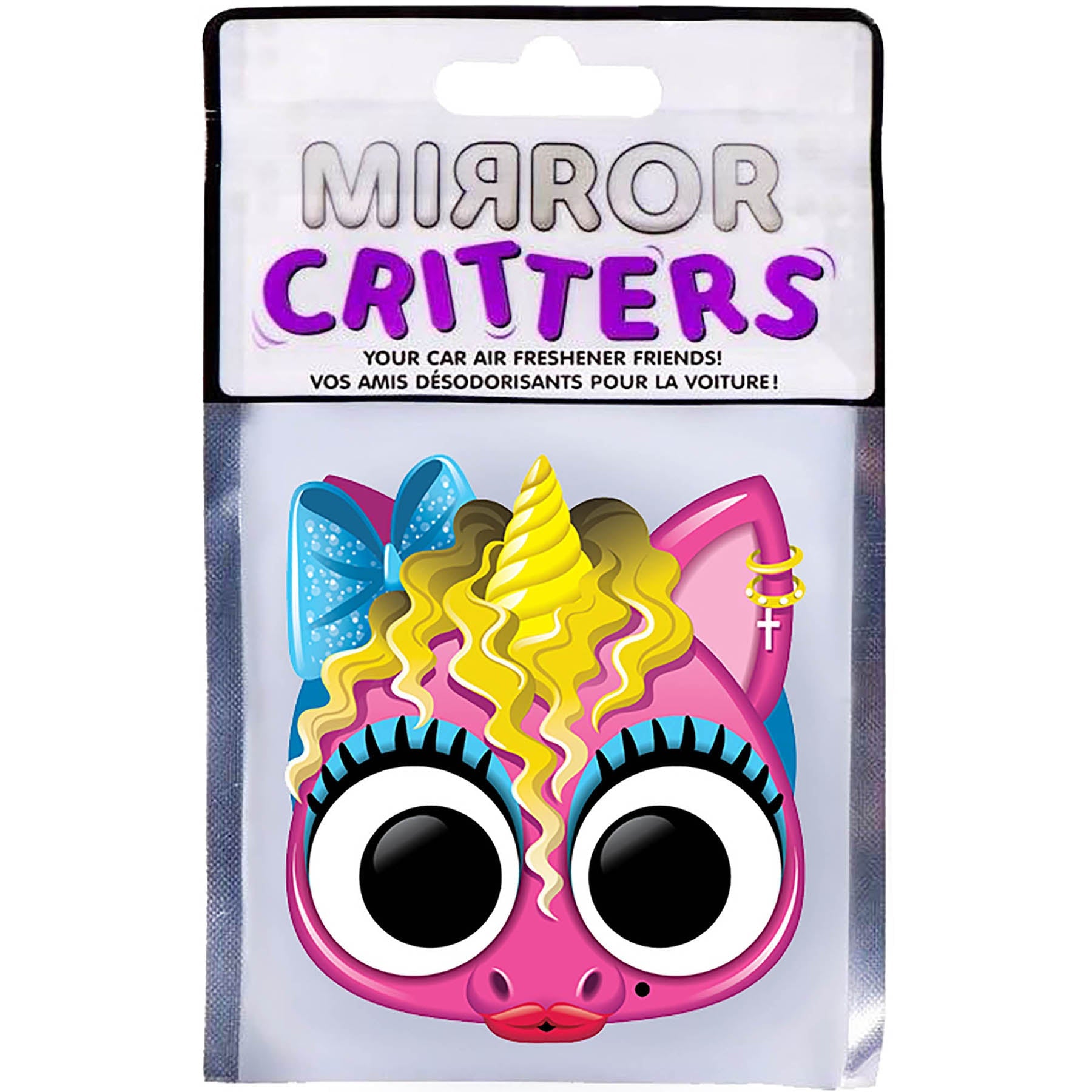 Mirror Critters Car Air Freshener Maddon-Icorn - Cotton Candy Fragrance 3.5x3in
