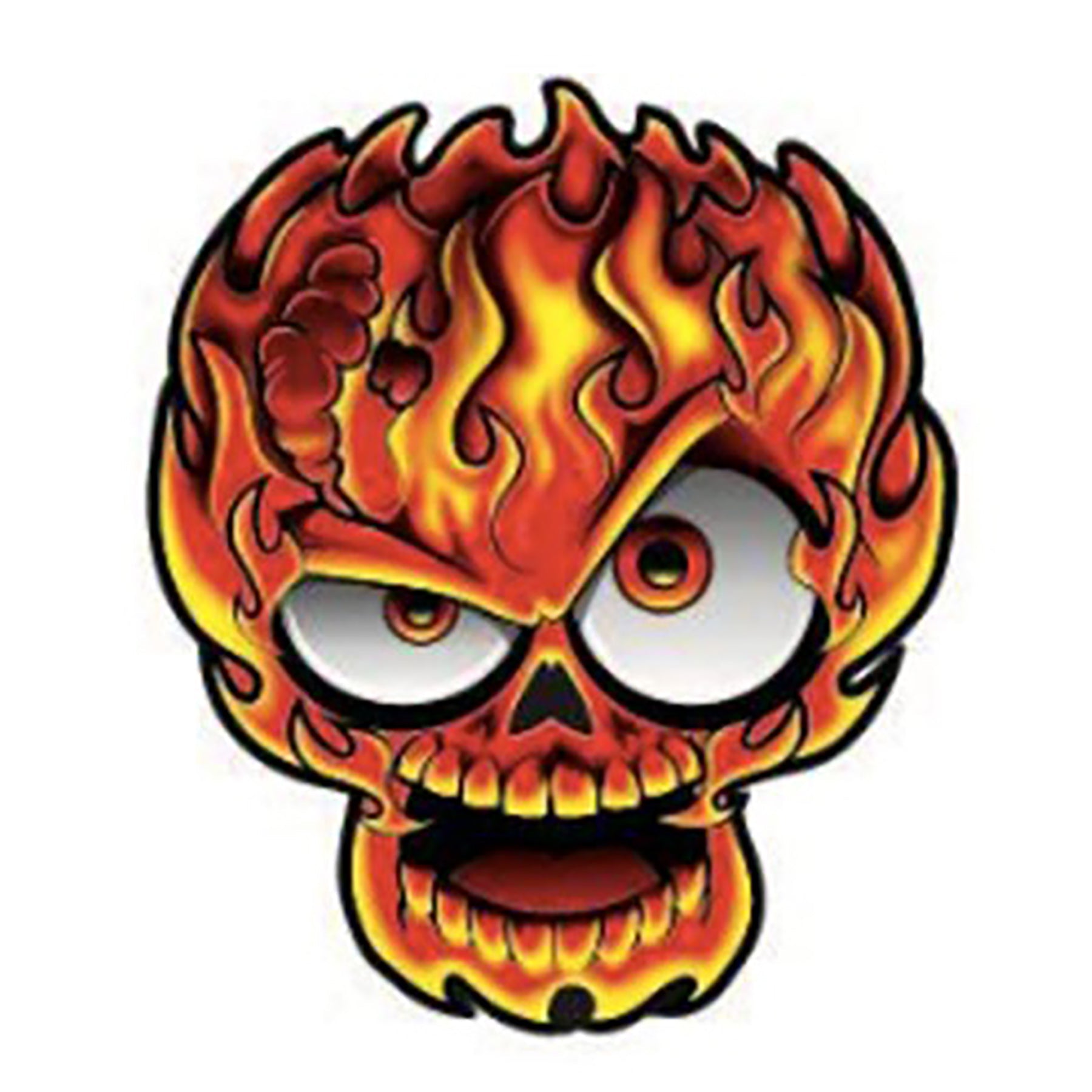 Mirror Critters Car Air Freshener Flame Skull - New Car Fragrance 3x3in