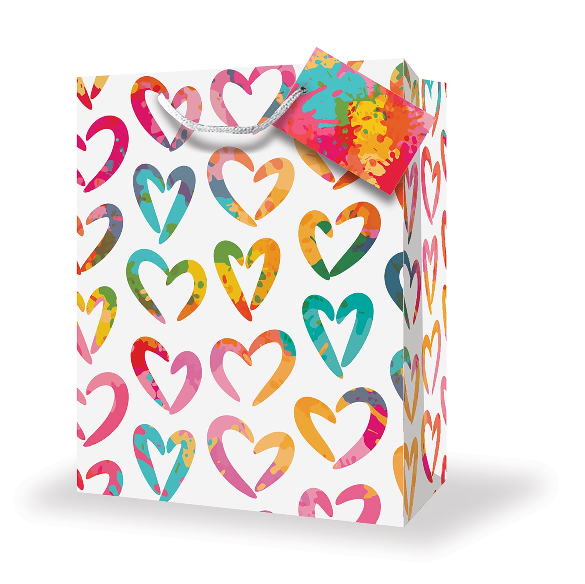 Mill Brook Gift Bag - Hearts Small 5.75x4x2.5in