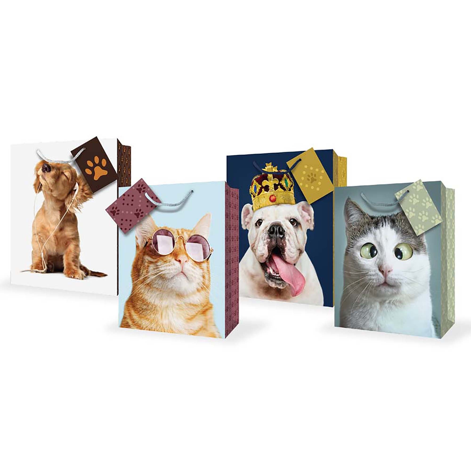 Mill Brook Gift Bag - Cute Canines Large 10.5x12.75x5.5in