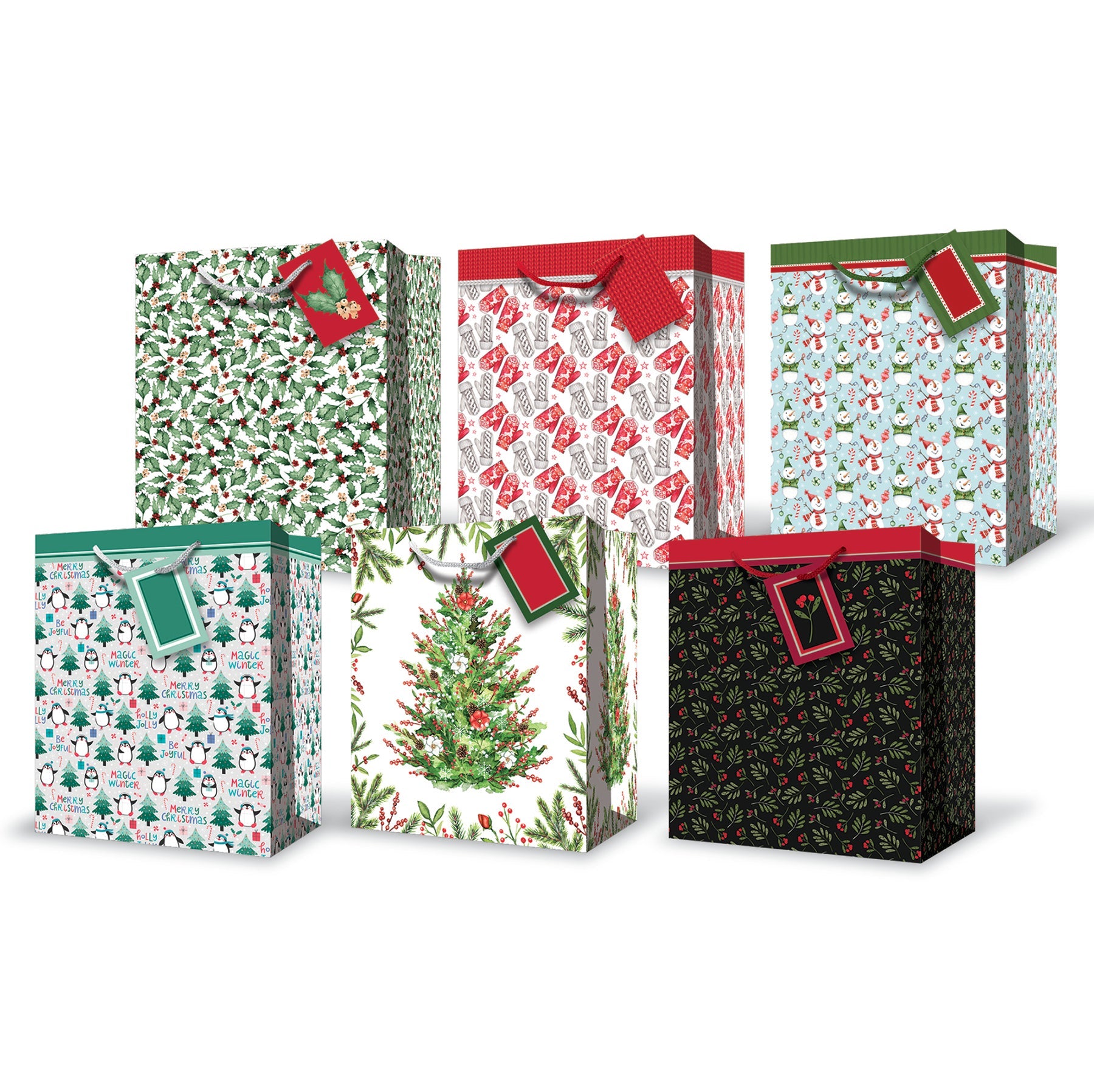 Christmas Extra Wide Large Bag 13x10x10in