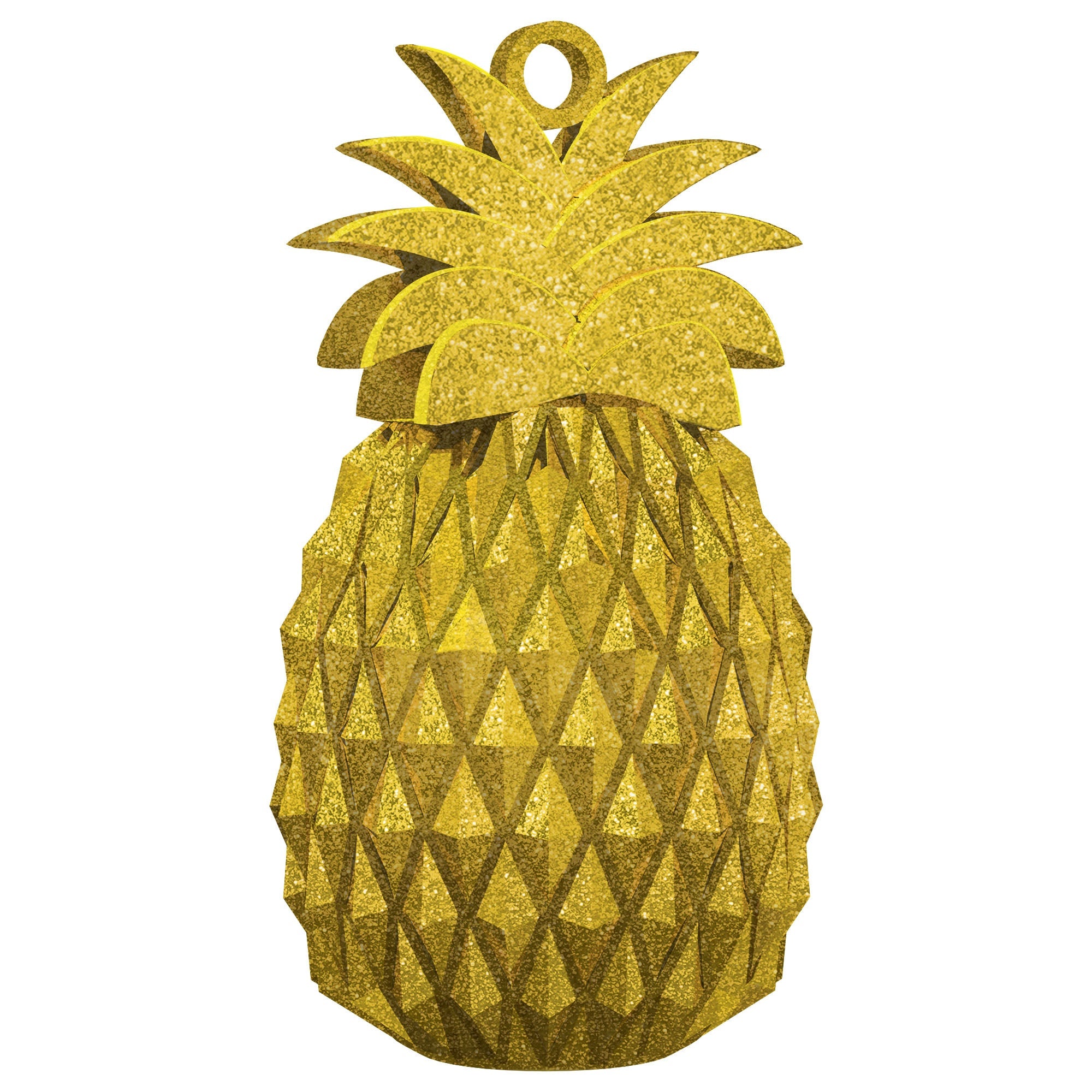 Pineapple Balloon Weight Glitter Plastic