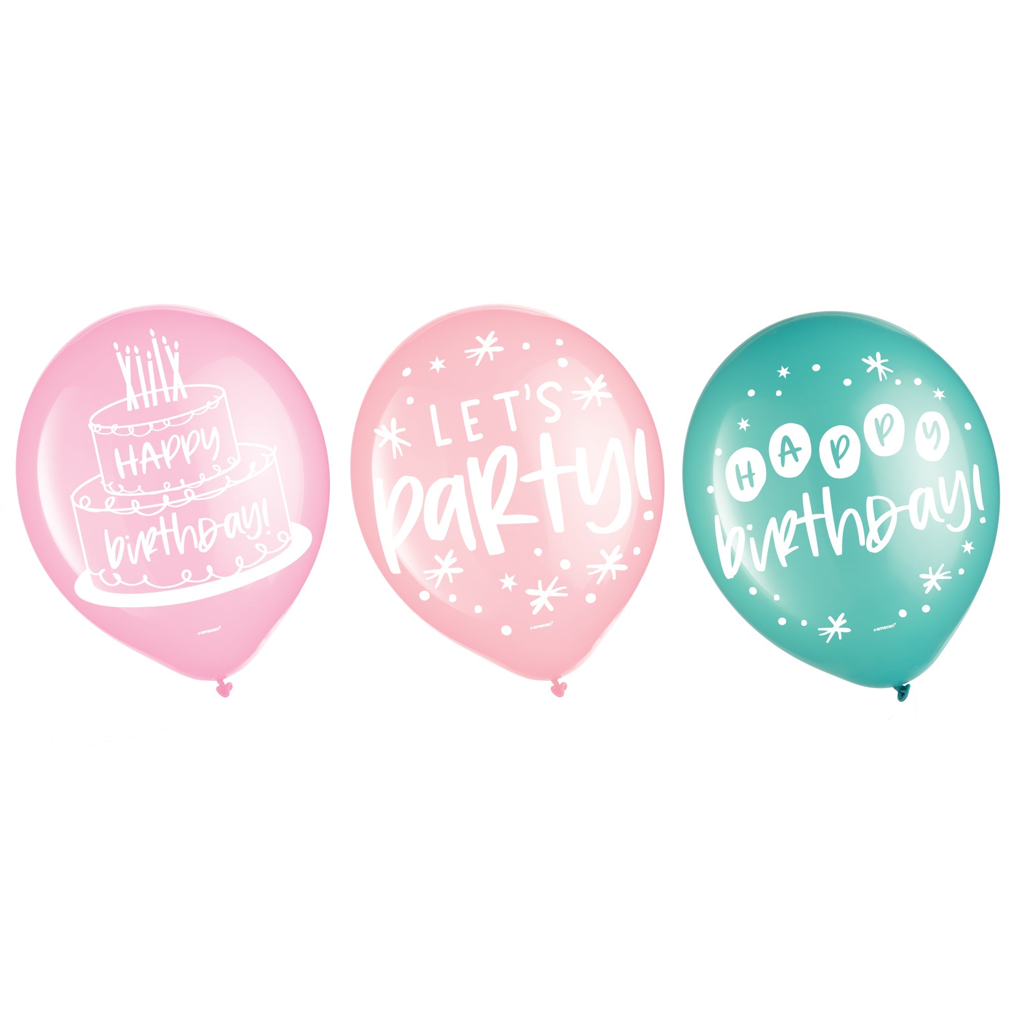 Happy Cake Day 15 Printed Latex Balloons  Asst. Colors  12in