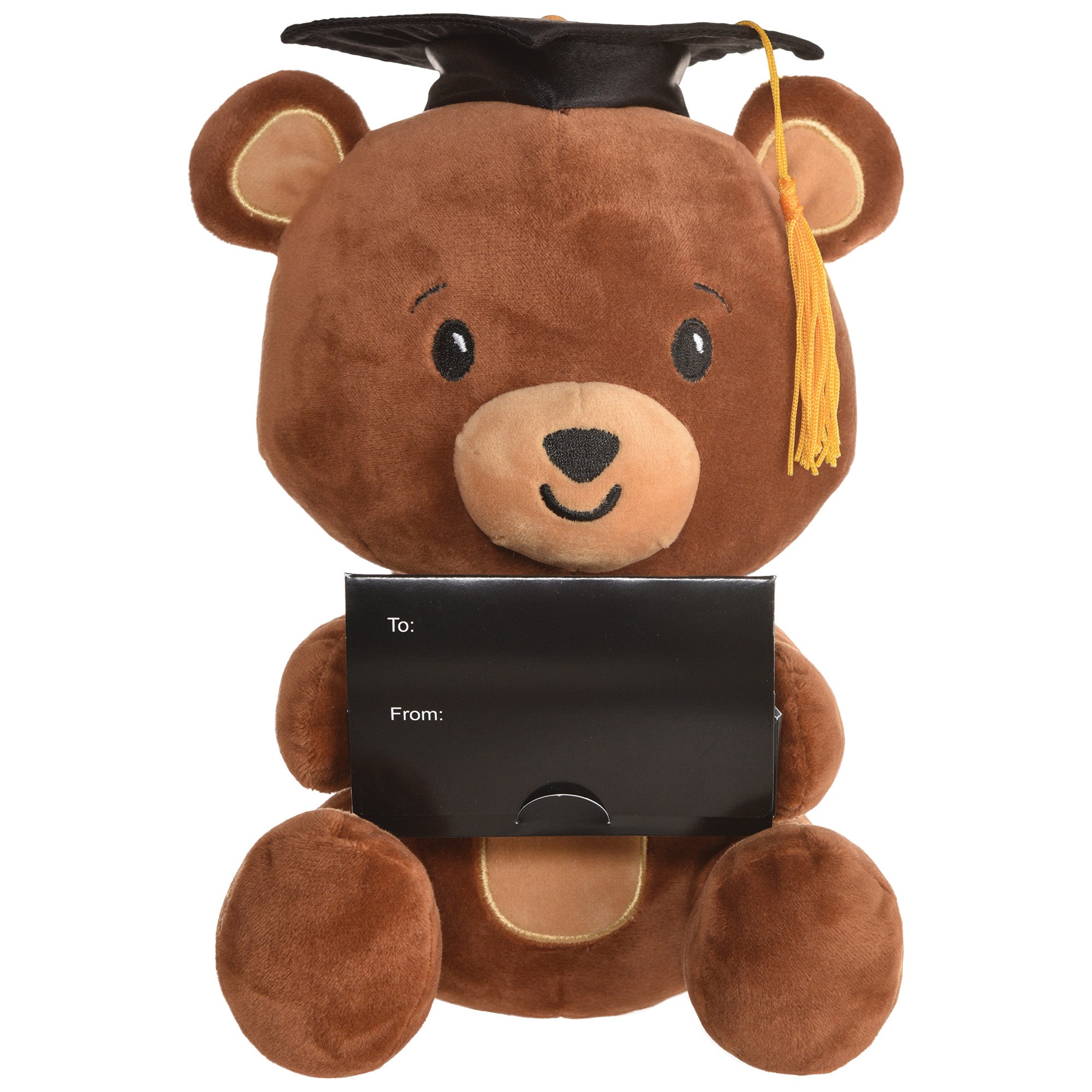 Graduation Bear Balloon Weight Plush with Gift Card Holder  8.5in