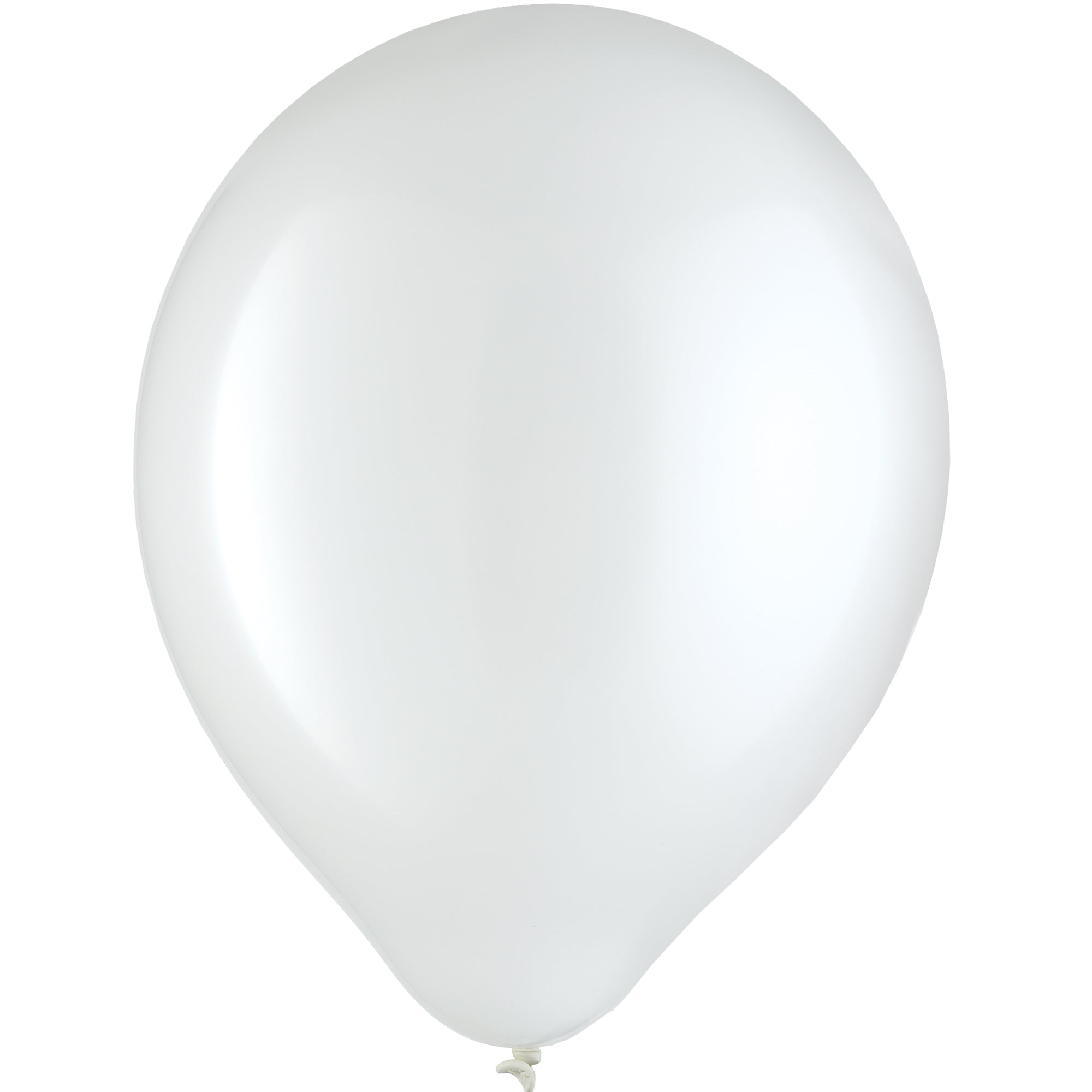 72 Latex Balloons   Frosty White  12in
