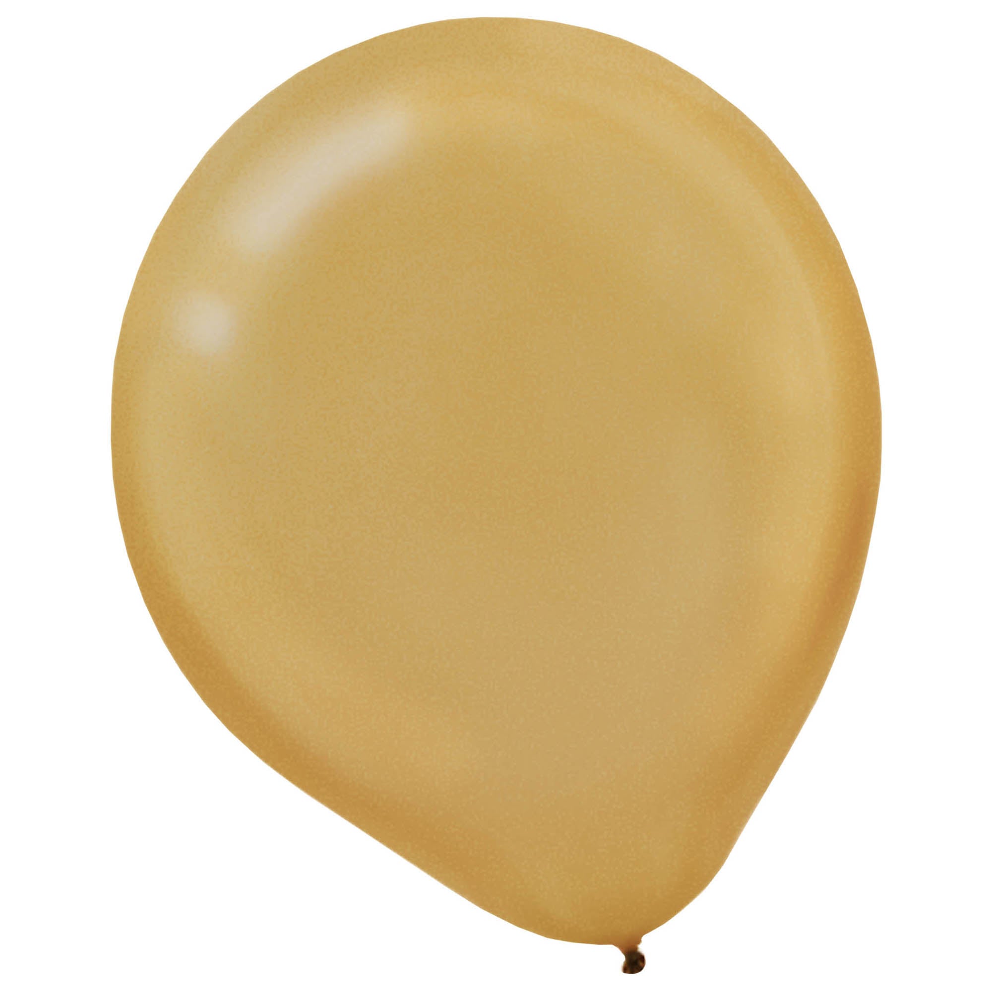 15 Pearlized Latex Balloons  Gold  12in