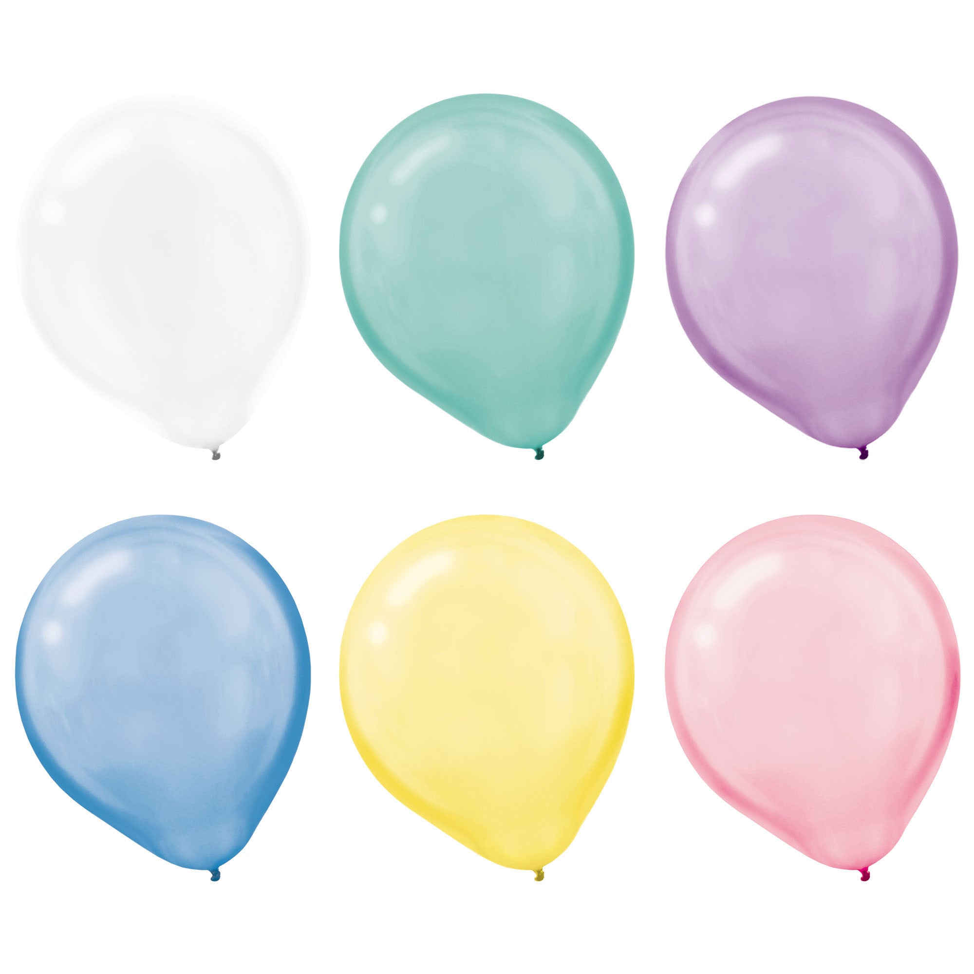 72 Pearlized Latex Balloons  Pastel Color 12in
