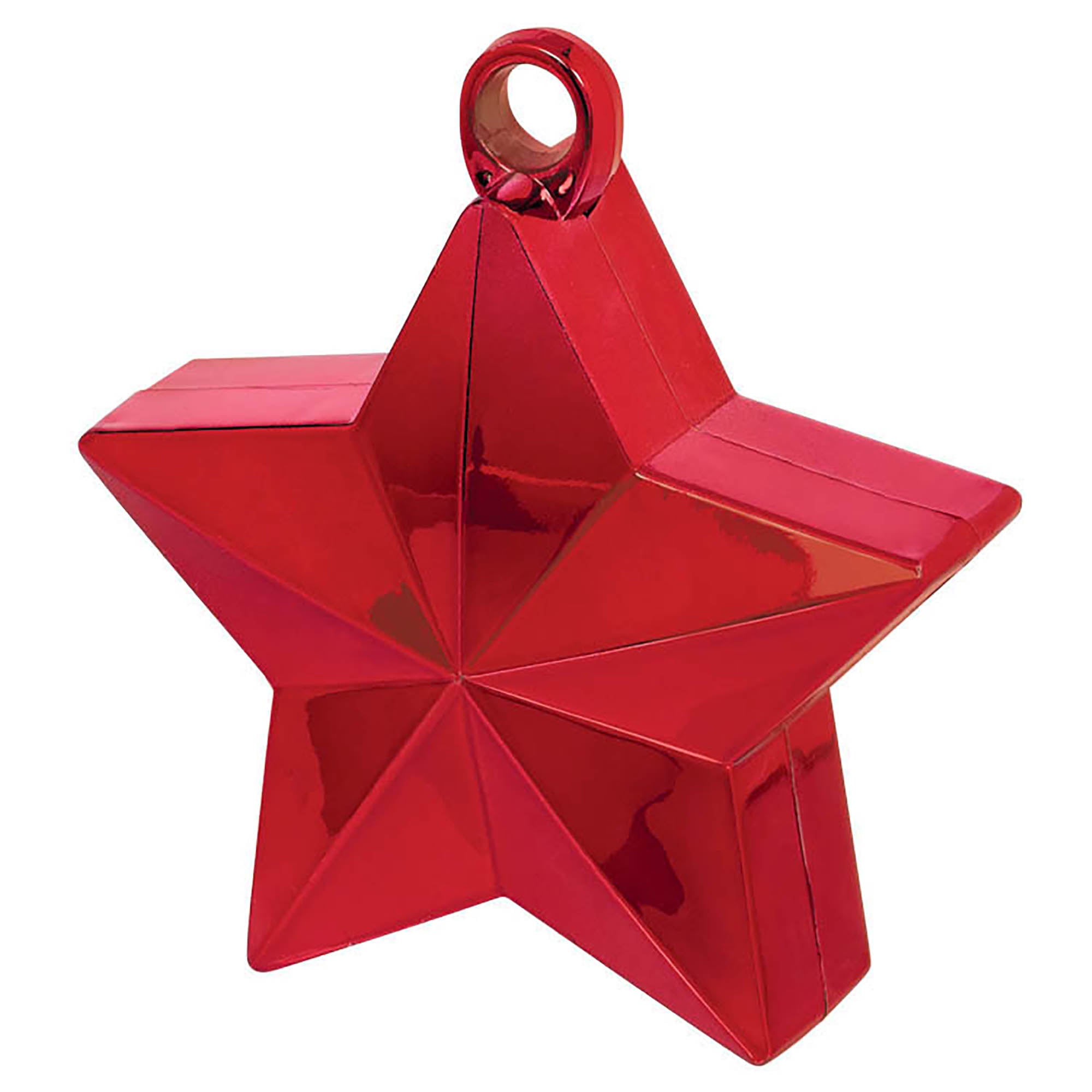 Star Balloon Weight  Electroplated Plastic  Red