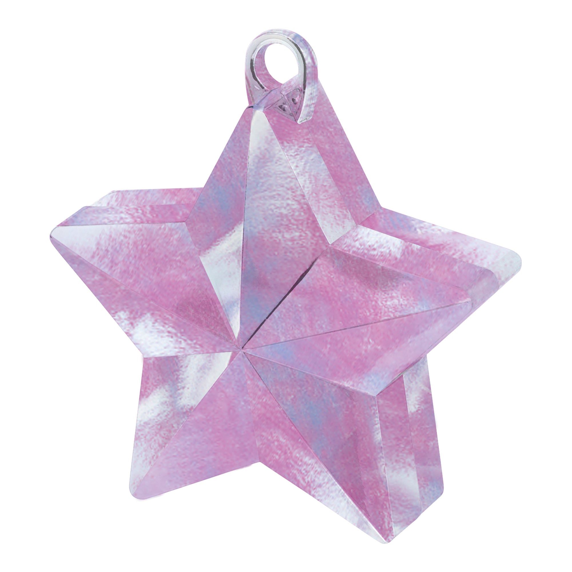 Star Balloon Weight  Electroplated Plastic  Iridescent