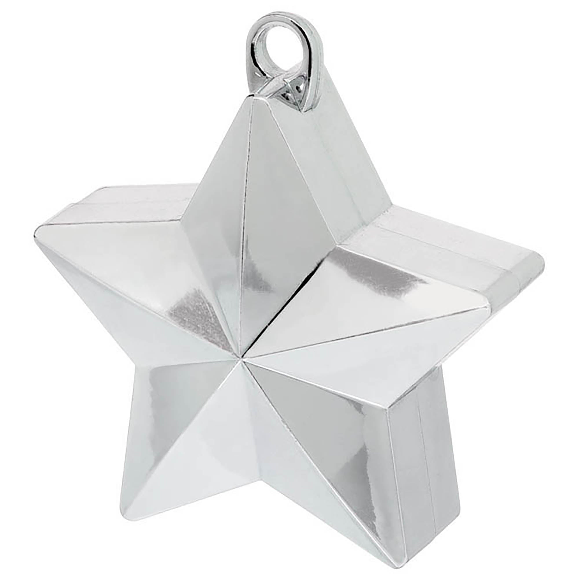 Star Balloon Weight  Electroplated Plastic  Silver