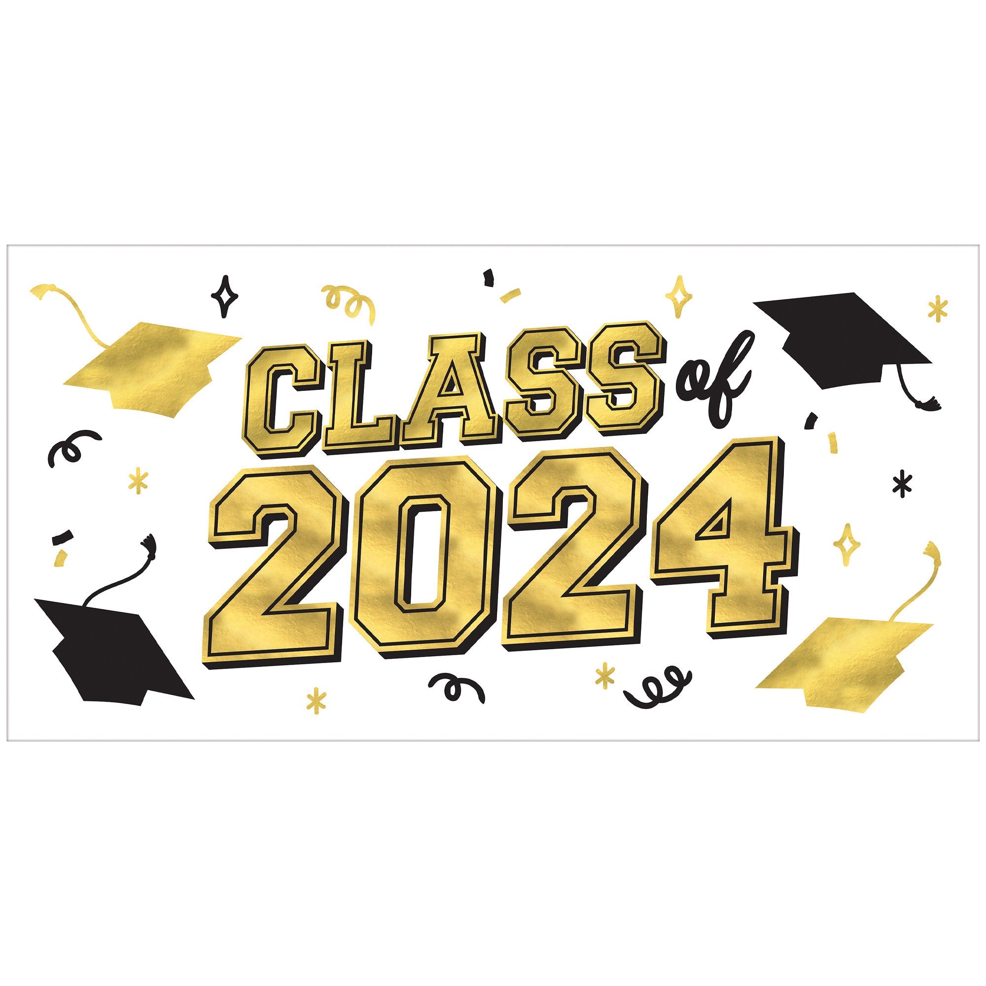 Graduation 2024 Large Horizontal Banner 33.5x65in