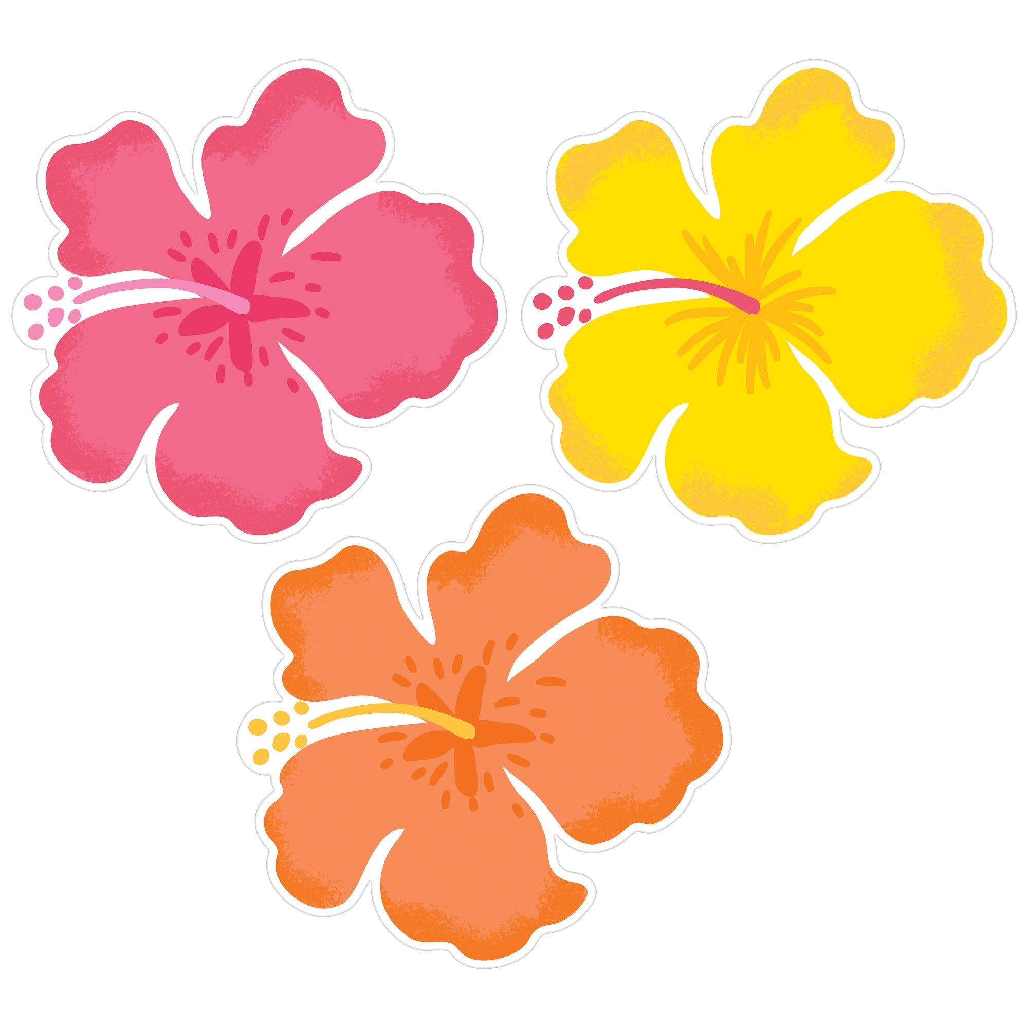 Summer Hibiscus Flower Cutout Paper  13.5in