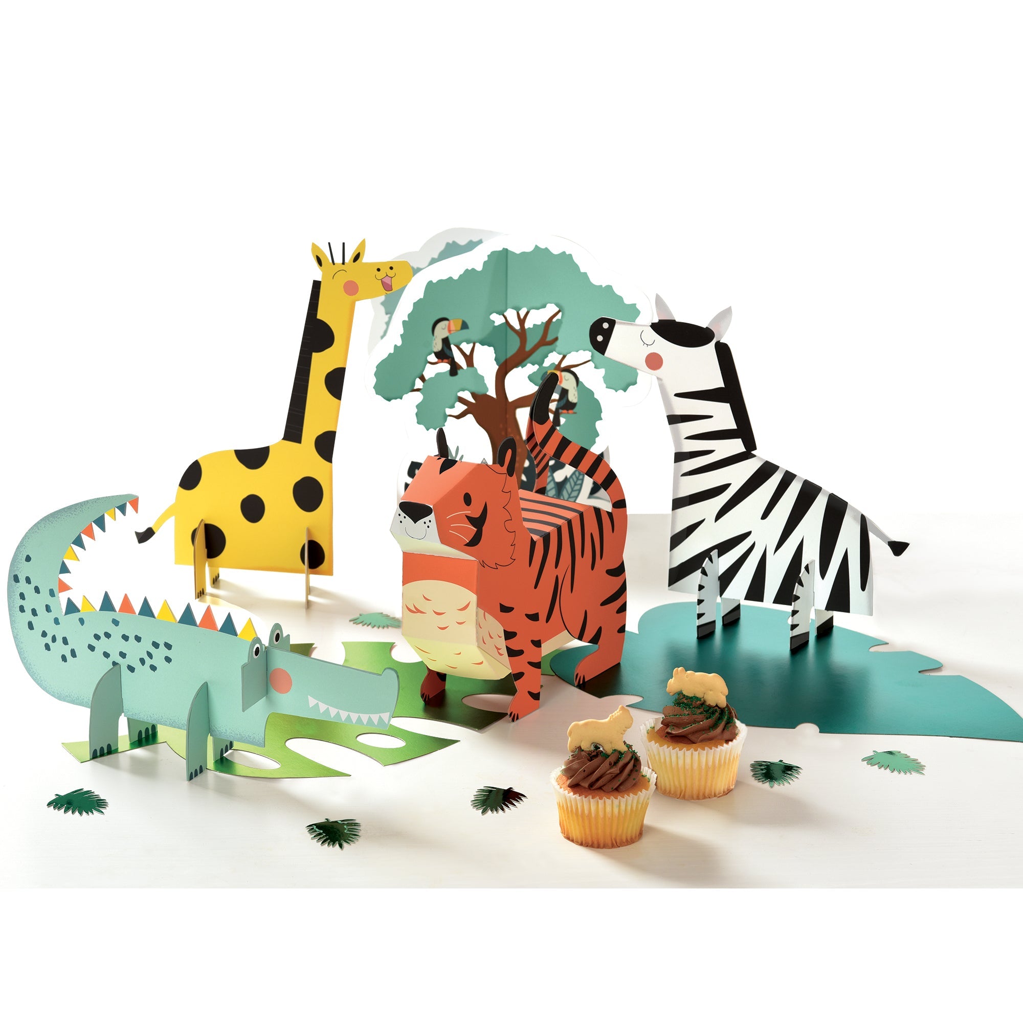 Get Wild Birthday Table Centerpiece Decorating Kit  Paper  4.5in to 8in
